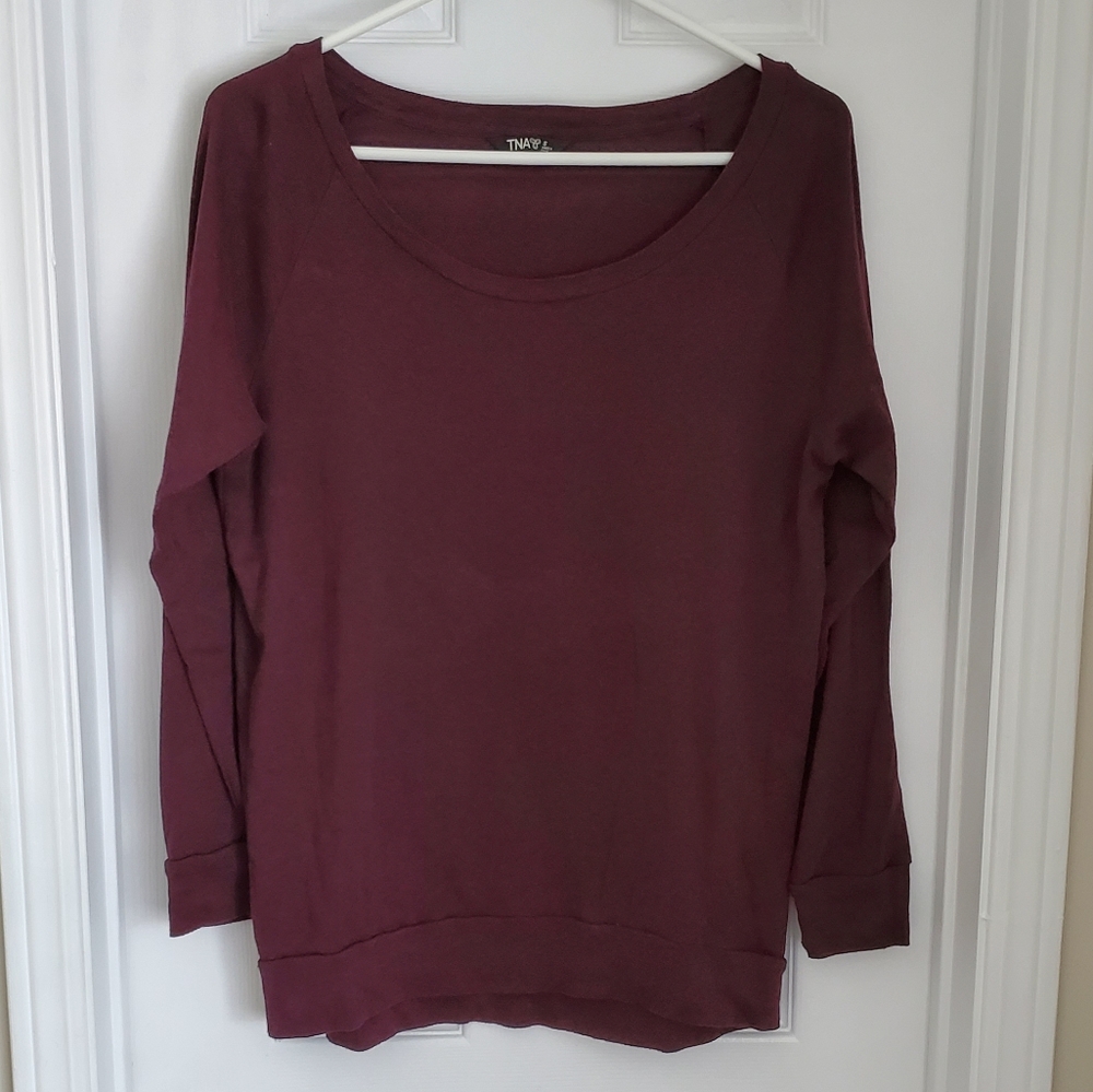TNA GUC Del Mar Wine Colored Long Sleeve Sleeve